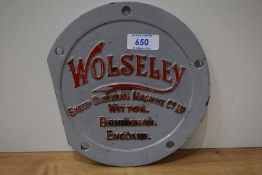 A Wolseley cast plague