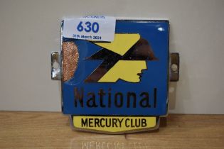 A National Mercury Club car badge
