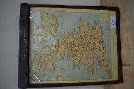 A Vintage Dunlop Maps of Great Britain in original clear view case