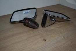 A pair of vintage door mirrors