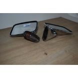 A pair of vintage door mirrors