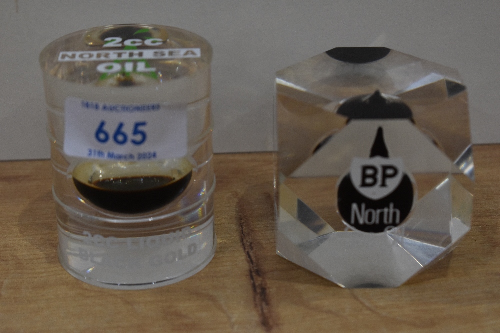 Two encased North Sea oil Samples - Image 3 of 3