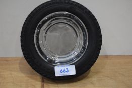 A tyre ashtray