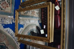 Two gilt frame wall mirrors, approx 49 x 70cm