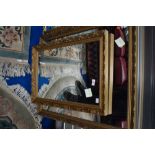 Two gilt frame wall mirrors, approx 49 x 70cm