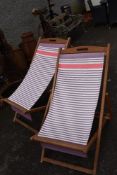 A pair of John Lewis deckchairs