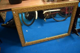 A modern/vintage style gilt frame wall mirror , approx. 105 x 75cm, with hanging for landscape