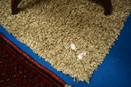 A modern wool large rug or carpet square , 300 x 240cm, in beige and brown flecks