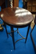A 19th Century mahogany oval occasional table, width 58cm, height 73cm