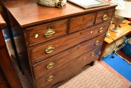 A 19th Century mahogany chest of three over three drawers, dimensions approx. W113 D54 H106cm