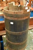 A vintage coopered pail, height approx. 53cm