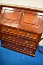 A 19th Century mahogany bureau, width 116, height 130cm