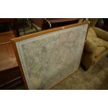 A custom OS landranger 1:50,000 scale map, centred on Kirkby Lonsdale, framed size approx 105 x