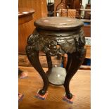 A 19th Century Chinese carved plant stand, height approx. 61cm