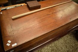 A vintage fold out bar billiards table and accesories