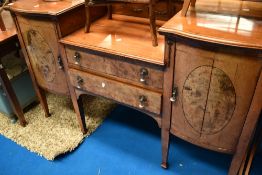 A Victorian mahogany chiffoneir base, width approx. 152cm