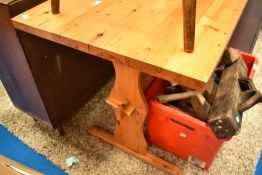 A vintage pine refectory style kitchen table, approx. 110 x 60cm