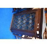 An Edwardian mahogany corner wall display cabinet , height approx 107cm