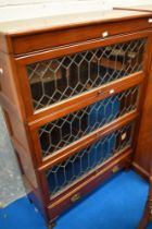 A late 19th or early 20th Century three tier mahogany stacking bookcase in the Globe Wernicke