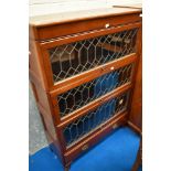 A late 19th or early 20th Century three tier mahogany stacking bookcase in the Globe Wernicke