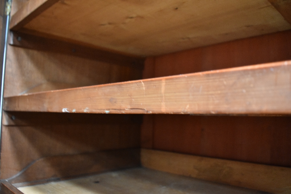 A 19th Century mahogany linen press having gentle arch cornice , and drawer base (two over two) , - Image 7 of 14