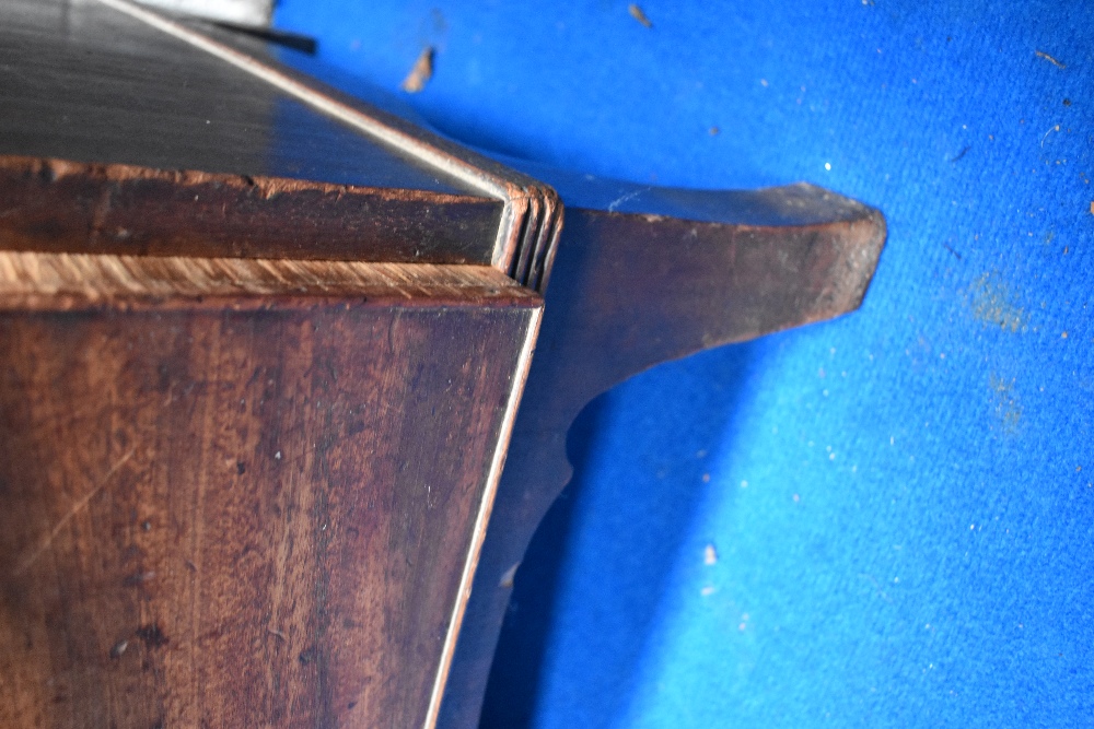 A 19th Century mahogany linen press having gentle arch cornice , and drawer base (two over two) , - Image 11 of 14