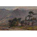 *Local Interest - Oliver Baker (1856-1939, British), watercolour, 'Goat Crag, Eel Crags, & The