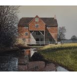 Paul Bisson (b.1938, British), aquatint etching, 'Shalford Mill', Surrey, signed to the lower right,