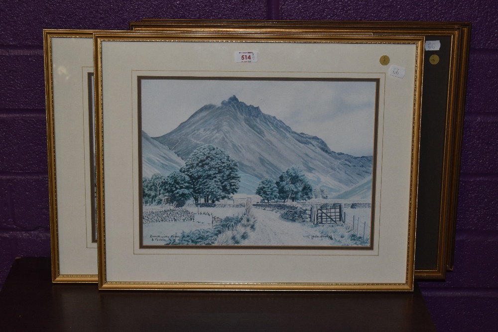 *Local Interest - After T.Leslie Hawkes (20th Century, British), coloured prints, 'Wastwater' (x2) - Image 2 of 5