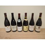 Six bottles of Red Wine, 2000 Burgundy Bourgogne, 12.5% vol, 75cl, 2004 Les Closiers Chateauneuf