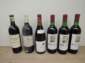 Six bottles of Red Wine, 1988 Chateau La Tour Seguy Cotes De Bourg, 12.5% vol, 750ml x3, 1986