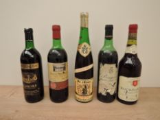 Five bottles of Wine, 1971 Chateau Monbousquet Saint Emilion no 103619, no strength or capacity