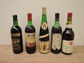 Five bottles of Wine, 1971 Chateau Monbousquet Saint Emilion no 103619, no strength or capacity