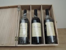 A Three bottle set, Maltese Red Wine, Antonin Marsaxlokk 2000 aged in oak barriques, 13%vol, 75cl,
