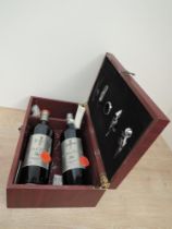 A Two bottle set of Magnvs, Montekristo Vineyard Malta Red Wine, 2005 numbered 00467, 2004