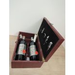 A Two bottle set of Magnvs, Montekristo Vineyard Malta Red Wine, 2005 numbered 00467, 2004