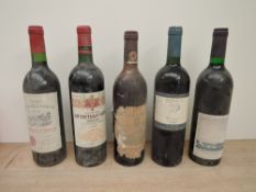 Five bottles of Red Wine, 1998 Niebla Carmenere, 13% vol, 75cl, 1996 Cape Mentelle Cabernet