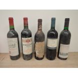 Five bottles of Red Wine, 1998 Niebla Carmenere, 13% vol, 75cl, 1996 Cape Mentelle Cabernet