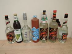 Seven Bottles of Alcohol, Pitu 41% vol, 1L x2, Pitu 40% vol, 0.71cl x2, Eckes Weisser Traubensaft