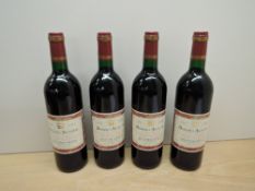 Four bottles of Cote Doree Domaine L'Aigueliere, Coteaux Du Langvedoc 1998 Montpeyroux, Mis En