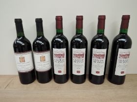 Six bottles of Red Wine, 2001 Dona Paulina Cabernet Sauvignon 13% vol, 750ml x2 and 2003 Chateau