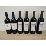 Six bottles of Red Wine, 2001 Dona Paulina Cabernet Sauvignon 13% vol, 750ml x2 and 2003 Chateau