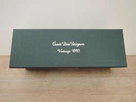 A bottle of Cuvee Dom Perignon Vintage 1995 Champagne, 12.5% vol, 750ml, in original packaging and