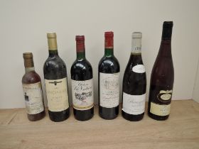 Five and a Half bottles of Mixed Wine, 1988 L'Ermitage De Chasse-Spleen Haut Medoc, 12.5% vol, 75cl,