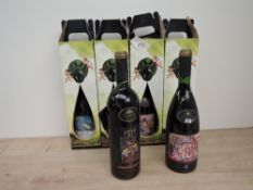 Sixteen Bottles of Marsovin 1919 Red Wine, all with artists labels, 2004, 2005, Merlot Syrah