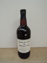 A bottle of Quinta Do Noval 1966 Vintage Port, produced in Portugal, selected & bottled by Grants of
