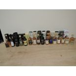 A collection of Thirty One Whisky Miniatures including Single Malts, Coa Isla 1981, Edradour 10 Yea