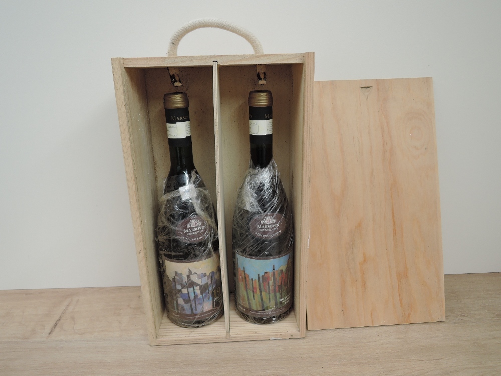 A two bottle set, Marsovin Limited Edition, 1919 Malta D.O.K Superior 2012, 14% vol, 75cl and 1919