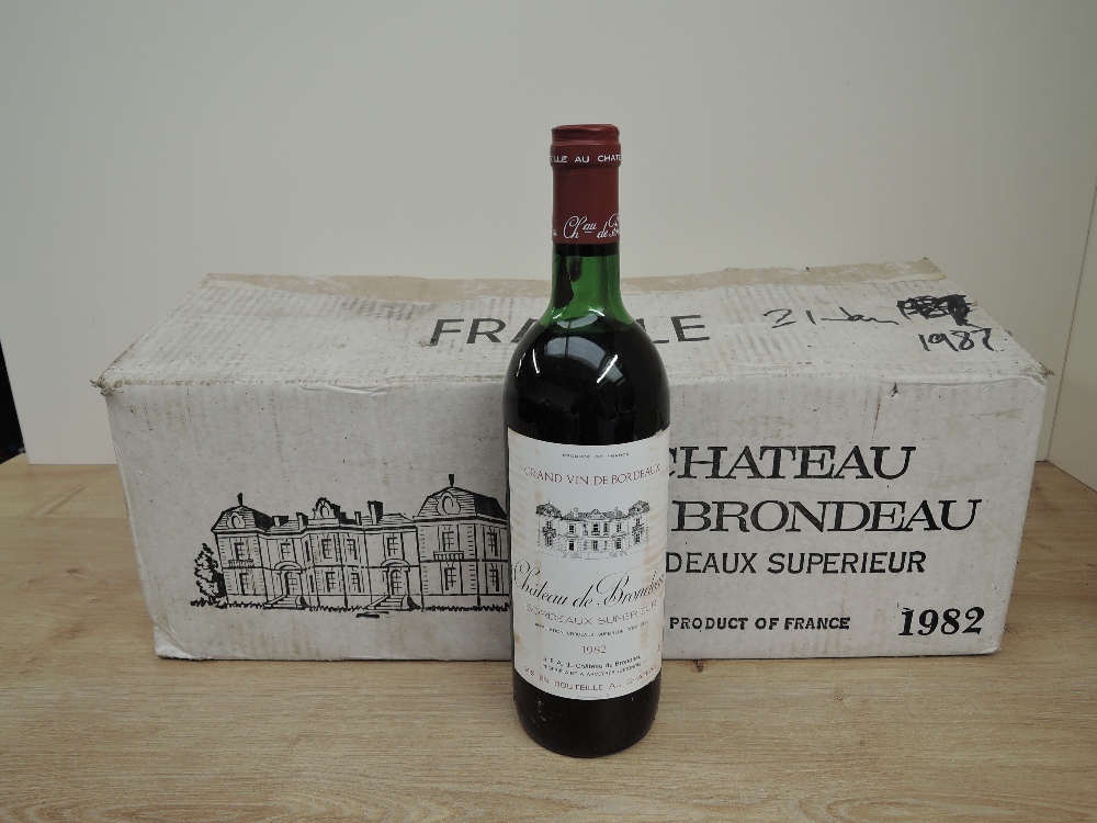 Eleven bottles of 1982 Grand Vin De Bordeaux, Chateau de Brondeau, Bordeaux Superieur, 75cl, no