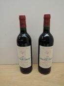 Two bottles of Saint Estephe Chateau Segur De Cabanac 2001, Appellation Saint-Estephe Controlee, Mis